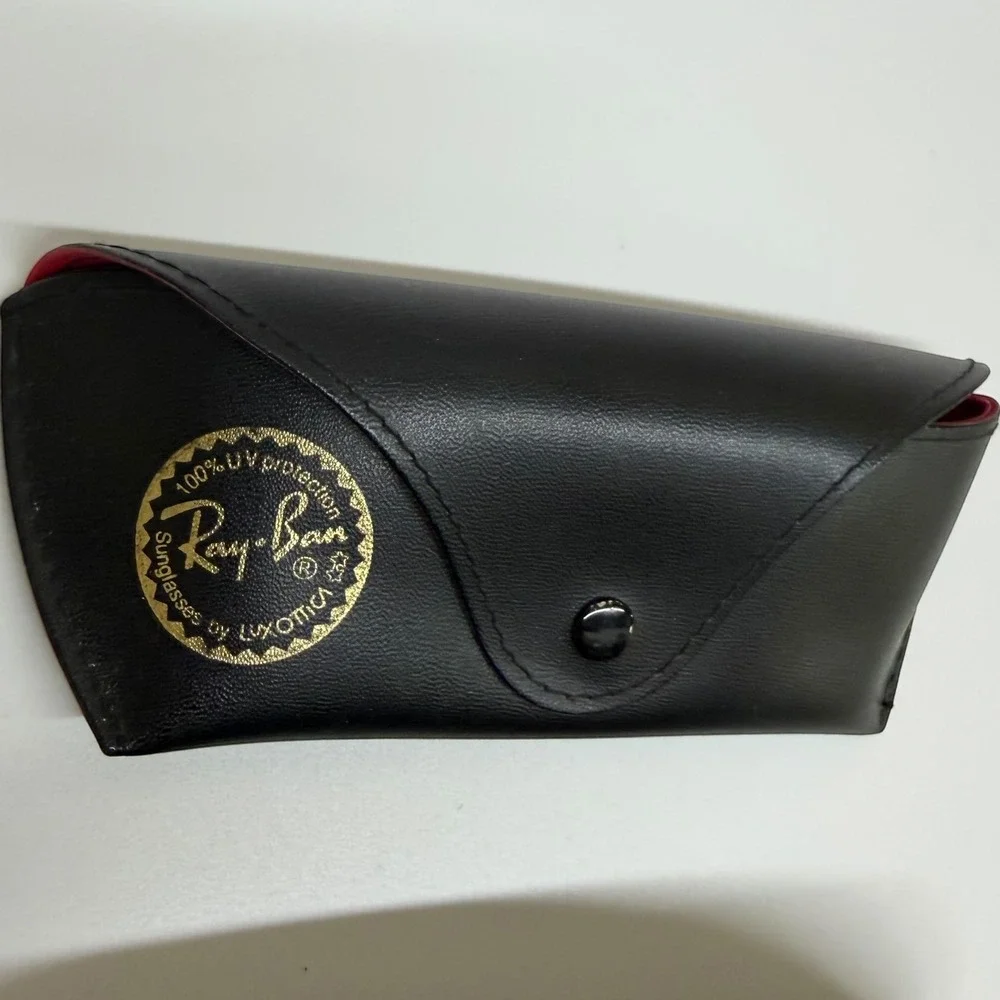 Ray-Ban Sunglasses Case Lot of 3 Black Faux Leather Replacement Covers Used